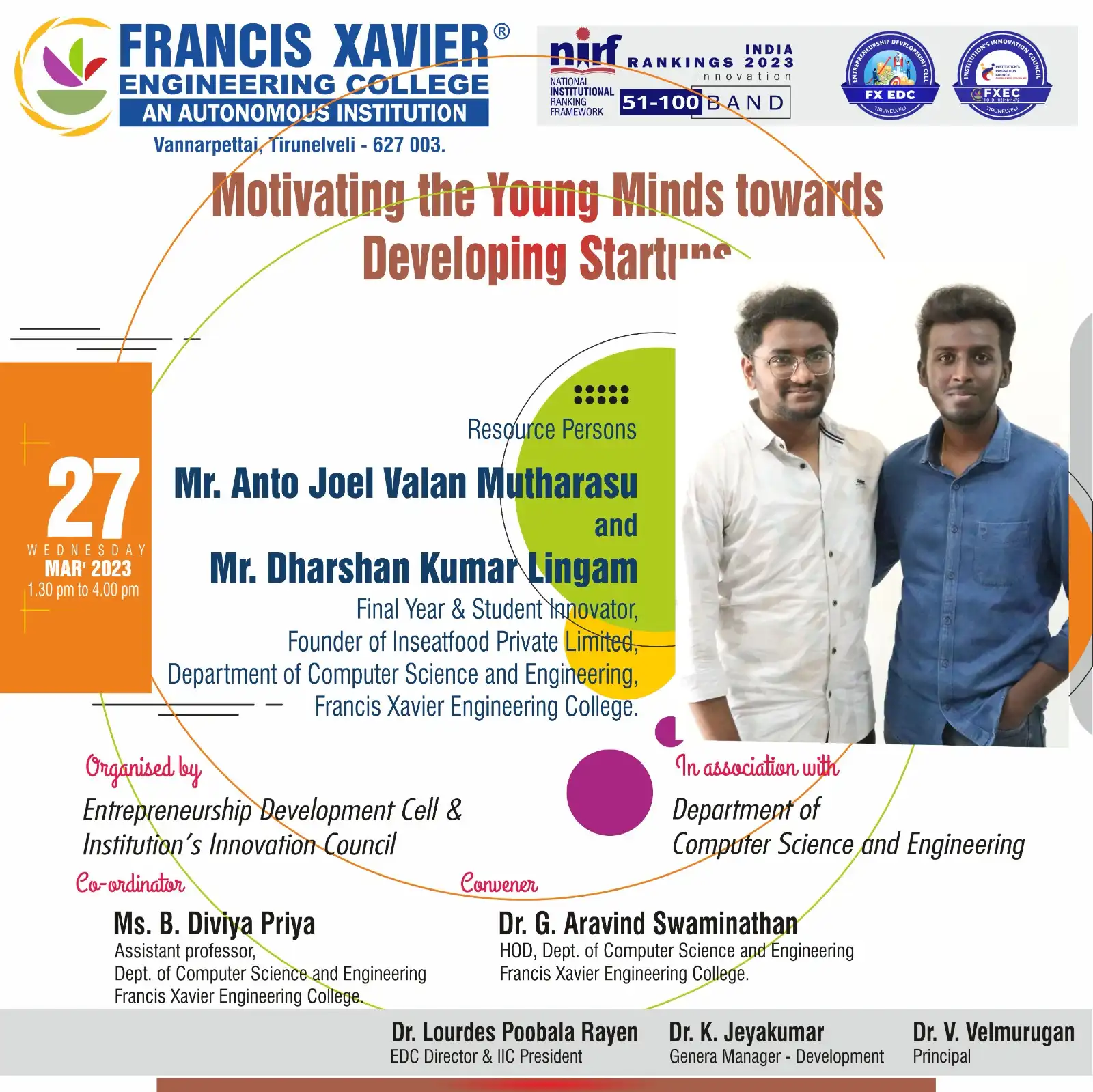 Motivating the Young Minds Towards Developing Startups