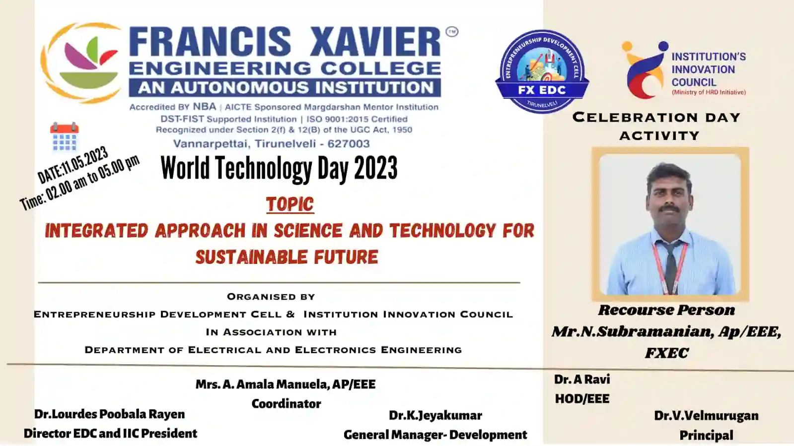 Integrated Approach in Science and Technology for Sustainable Future