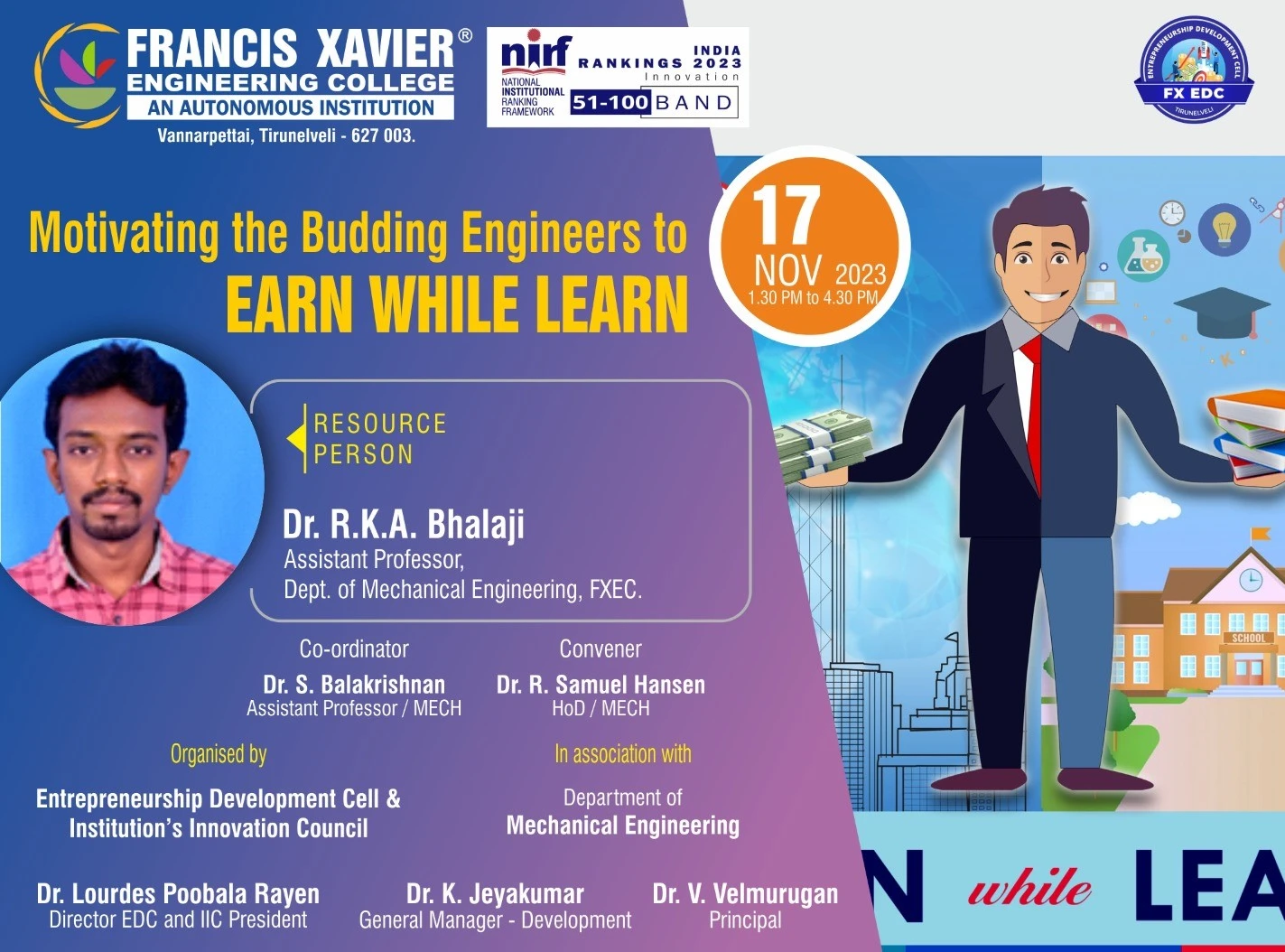 Motivating the Budding Engineers to earn while learn