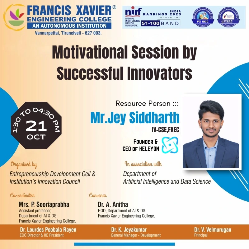 Motivational Session by Successful Innovators