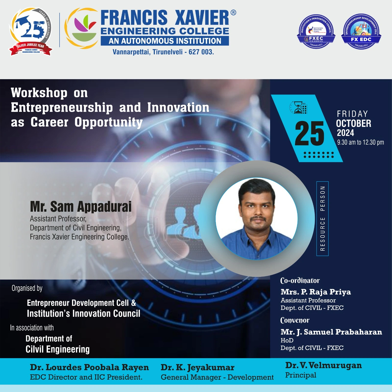 Workshop on Entrepreneurship and Innovation as Career Opportunity