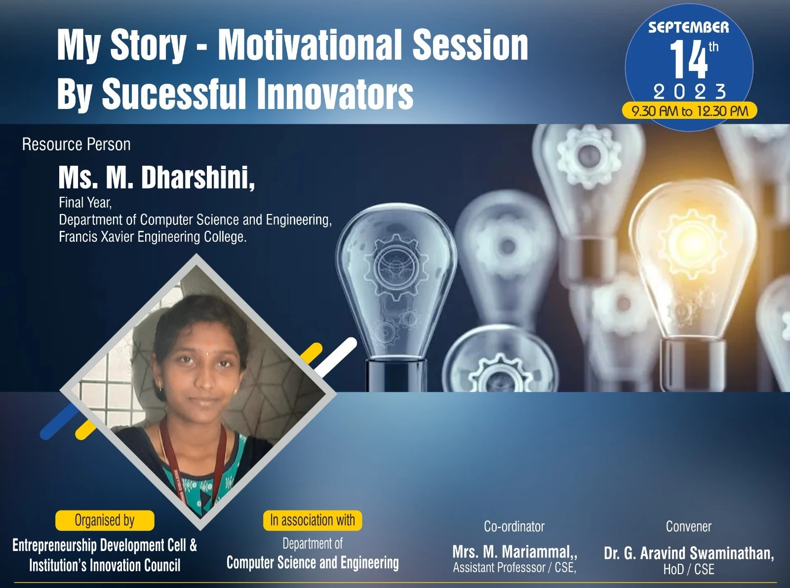 My Story-Motivational Session by Successful Innovators