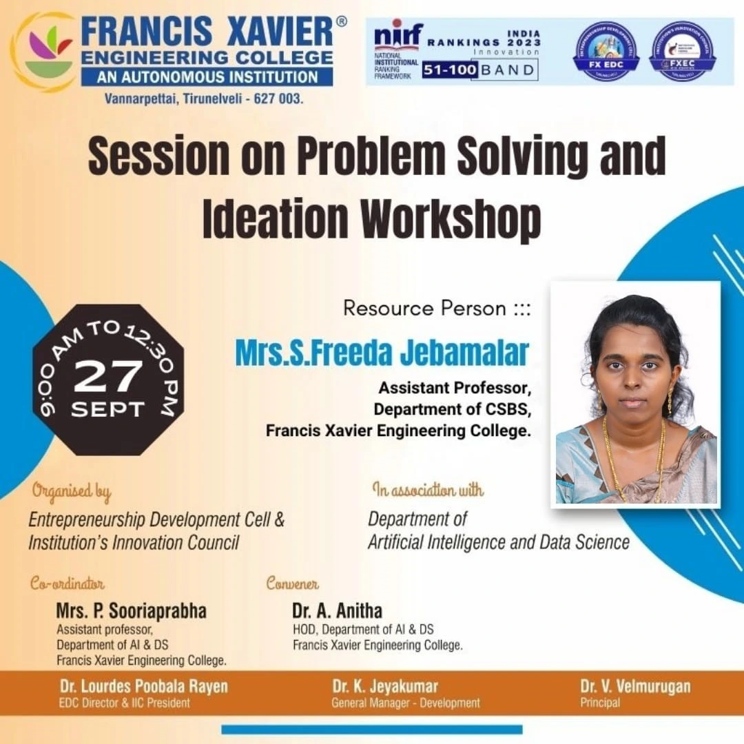 Session on problem solving and ideation workshop 