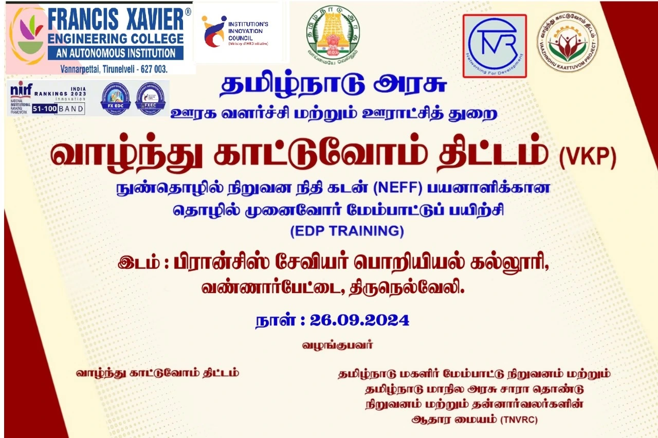 Entrepreneurship Development Training Tamil Nadu Urban Livelihood ...