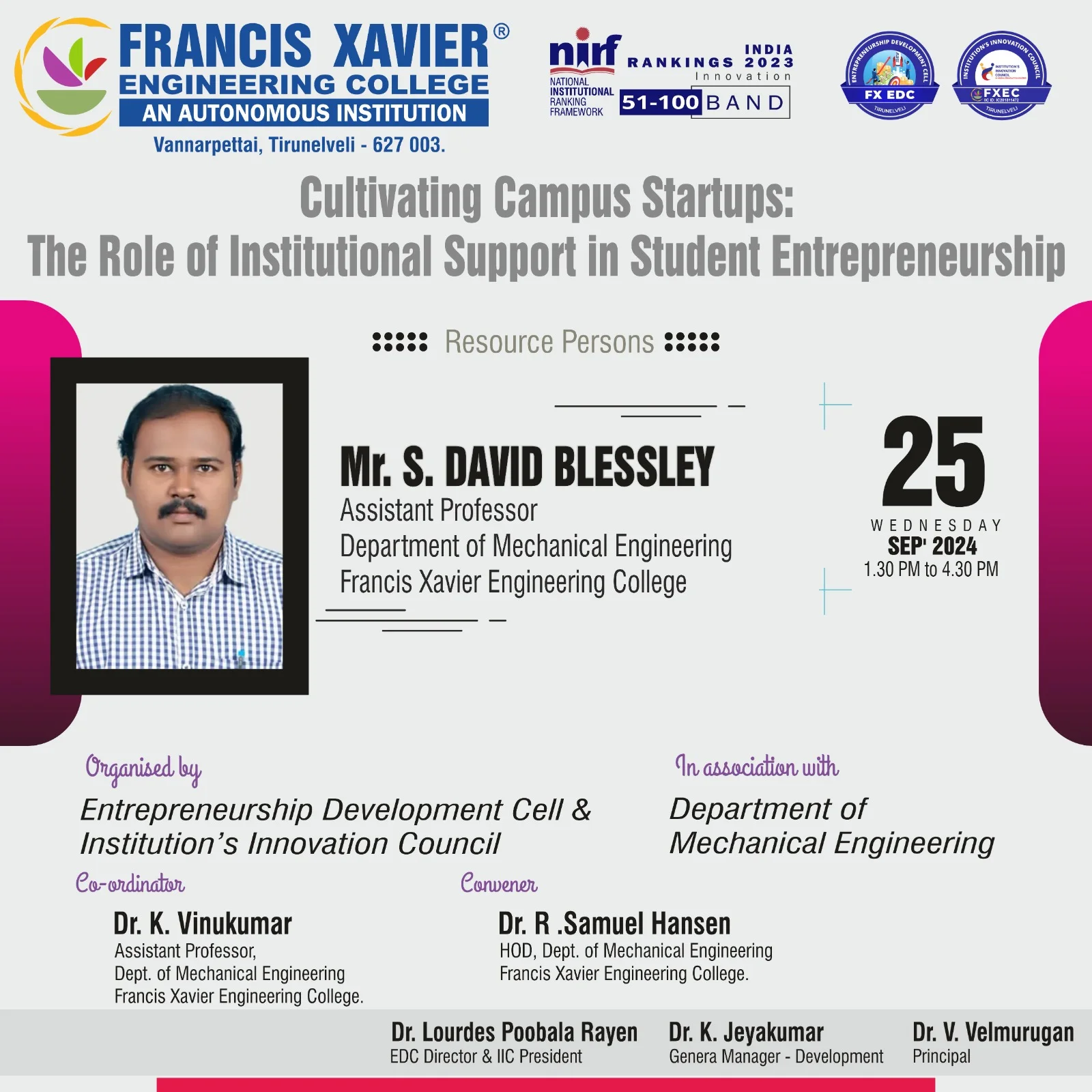 Entrepreneurship Development Cell & Institution’s Innovation Council    “Cultivating Campus Startups: The Role of Institutional Support in Student Entrepreneurship”  