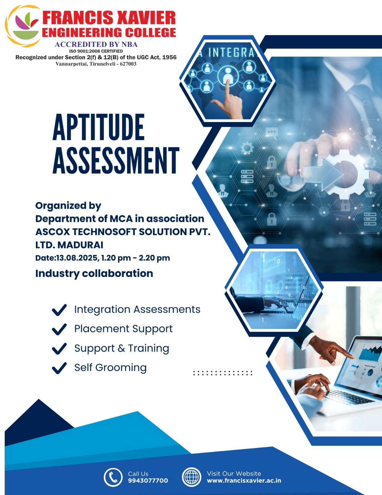 Aptitude assessment by ascox technosoft solution pvt. Ltd. Madurai,13.08.2025