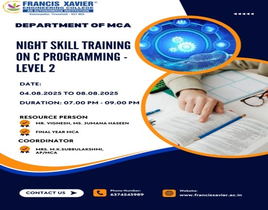 Night Skill- C Programming Level II (04.08.2025 to 08.08.2025)