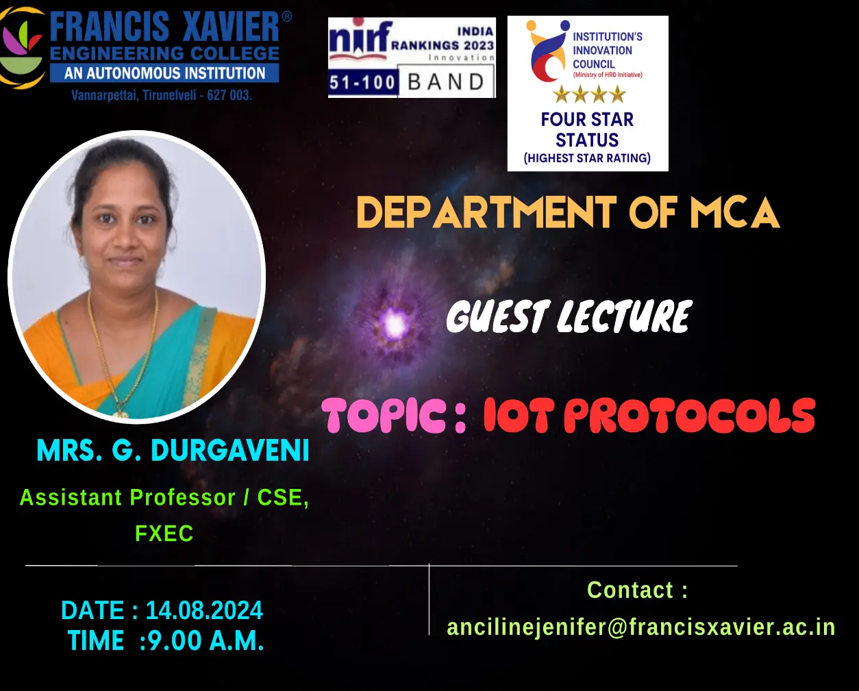 Guest lecture – “Iot protocols” on 14th august 2024