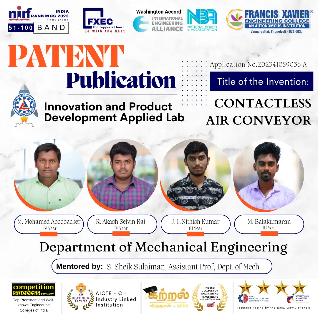Patent Publication - Innovation and Product Development Applied Lab