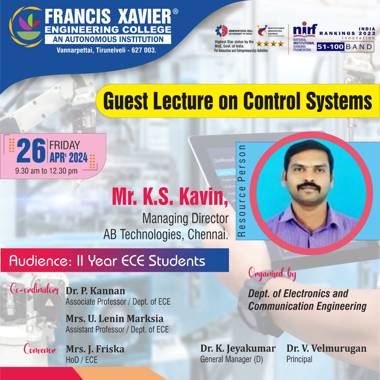 Guest Lecture on Control Systems
