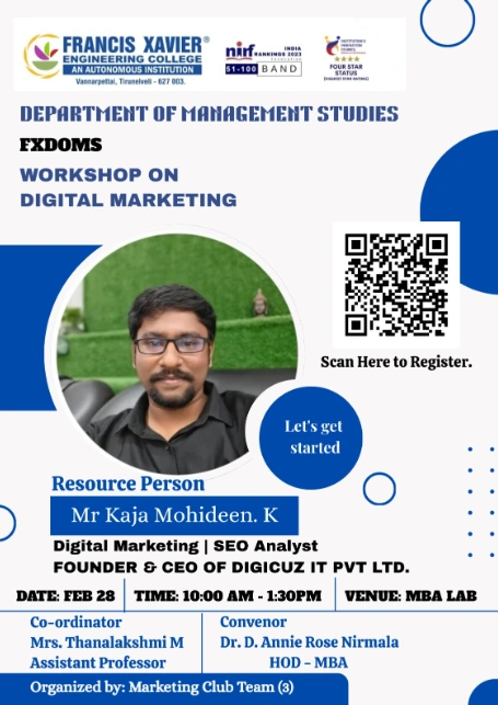 WORKSHOP ON DIGITAL MARKETING