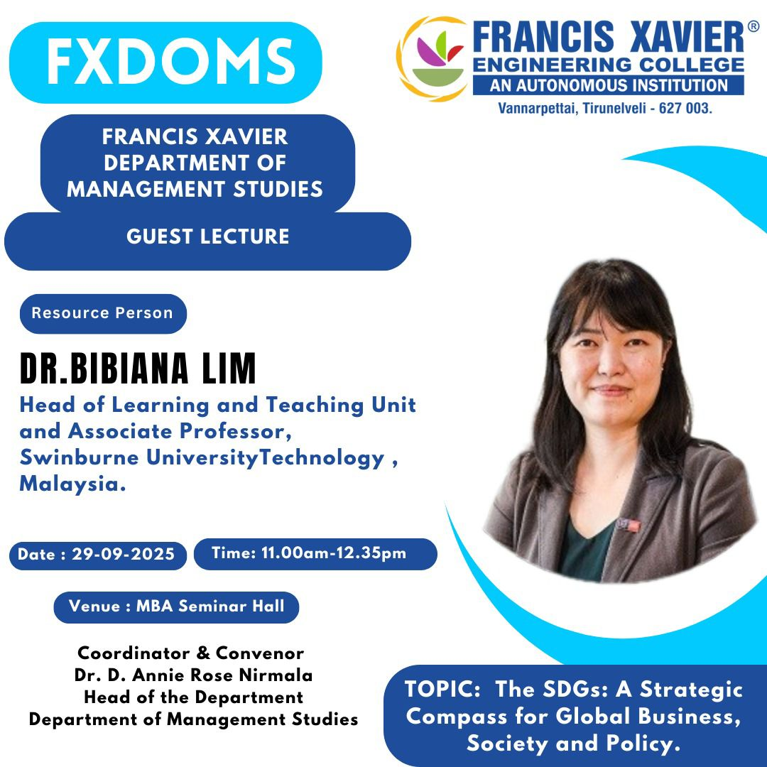 GUEST LECTURE ON THE SDGS: A STRATEGIC COMPASS FOR GLOBAL BUSINESS