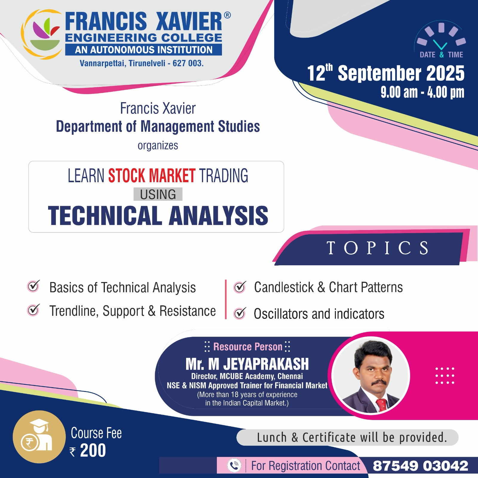 SKILL TRAINING ON STOCK MARKET TRADING USING TECHNICAL ANALYSIS