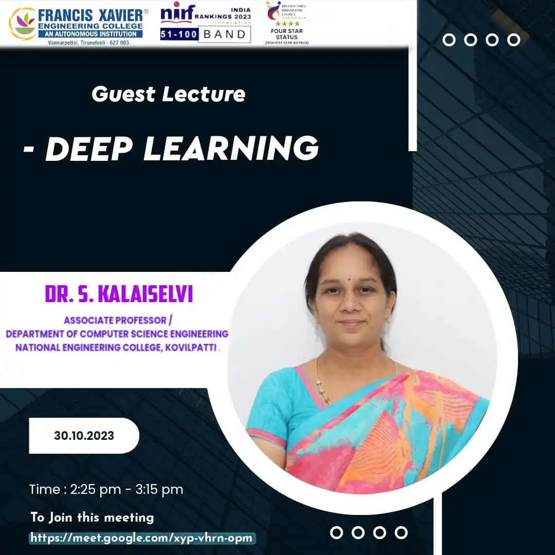 Guest Lecture on Deep Learning - Artificial Intelligence.