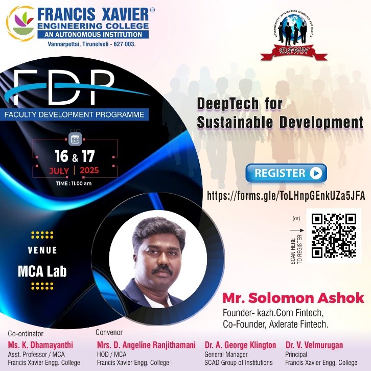 FDP ON DEEP TECH FOR SUSTAINABLE DEVELOPMENT,16 & 17 TH JULY