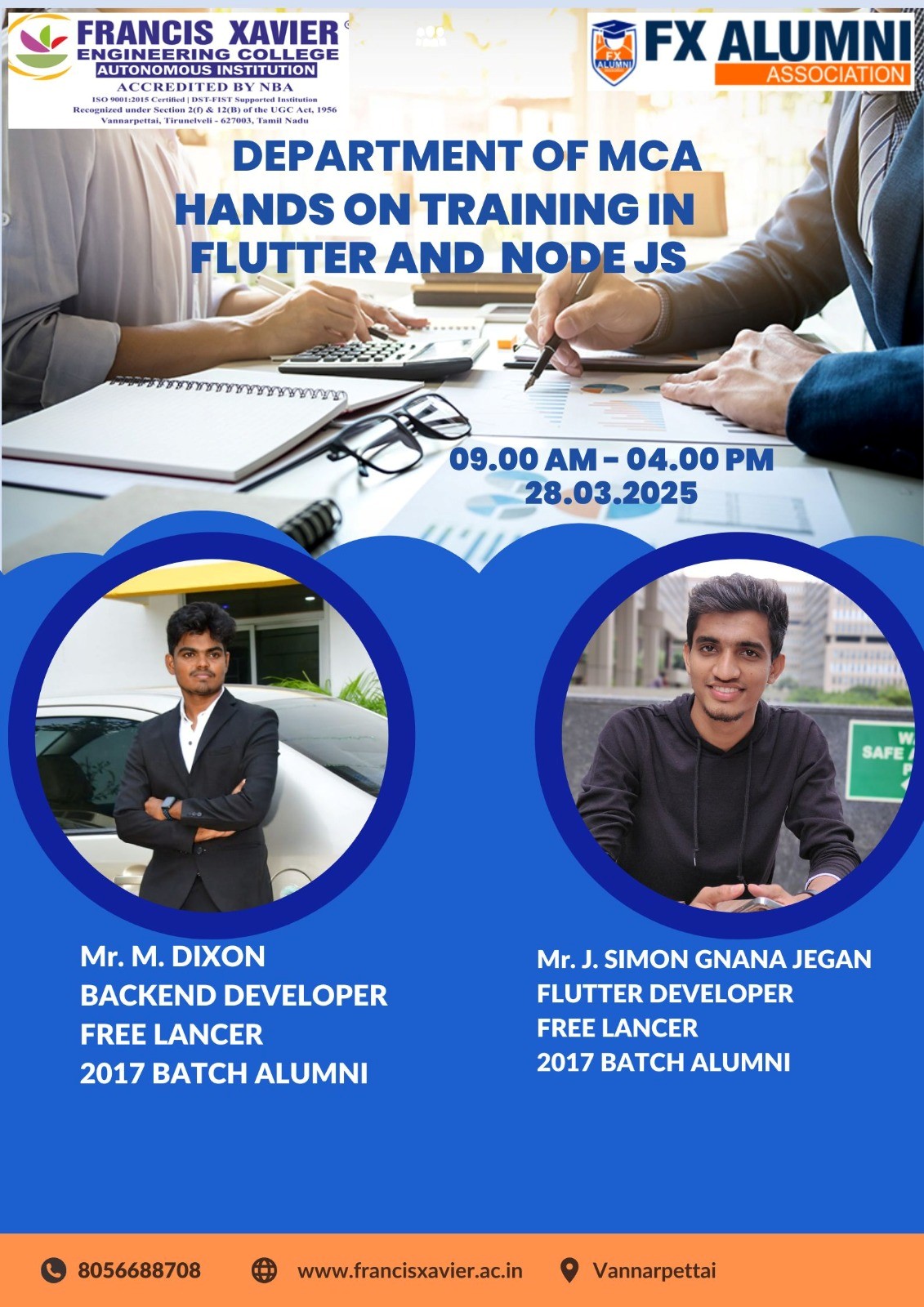 Wrokshop on “hands on training in flutter and node js”, 28th march 2025