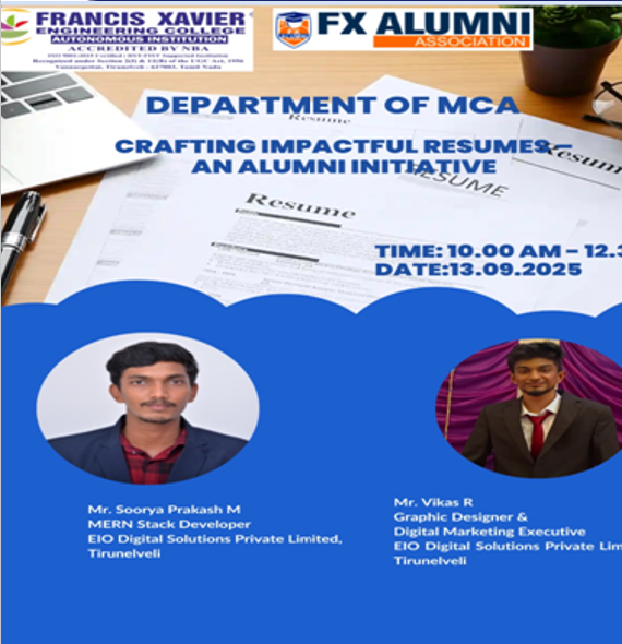 ALUMNI INTERACTION on “Crafting Impactful Resumes - An Alumni Initiative”