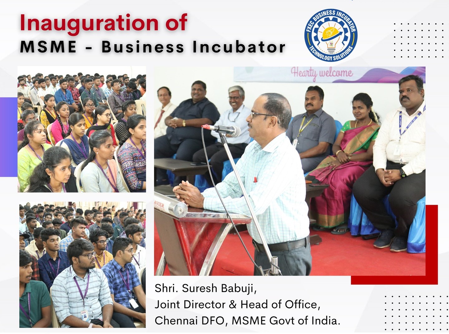 Inaugration of MSME - Business Incubator