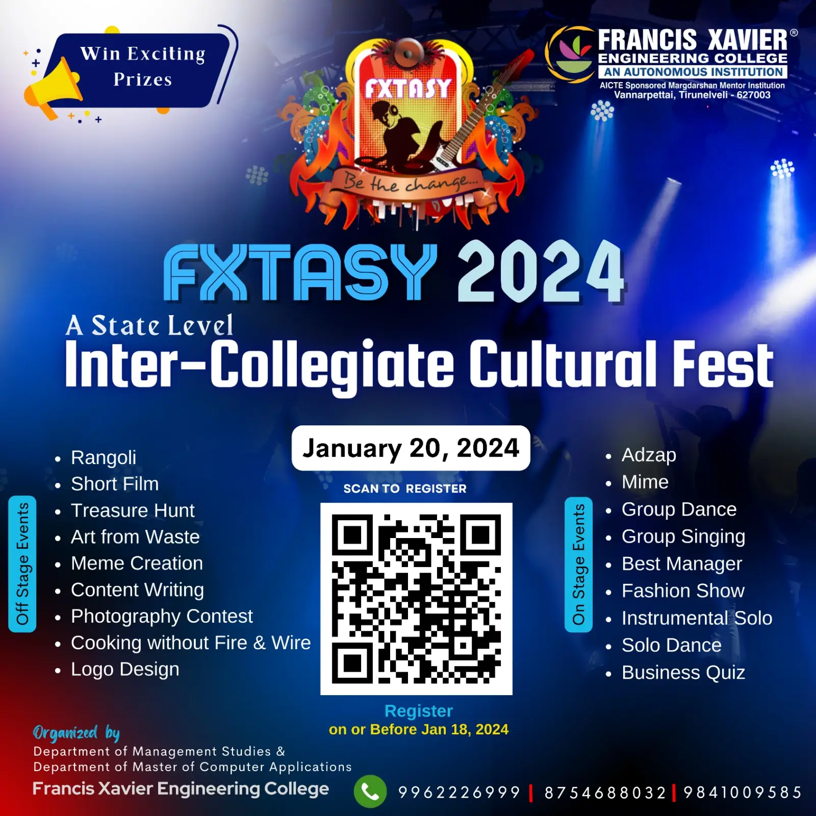 FXTASY 2024 - Inter-Collegiate Cultural Fest